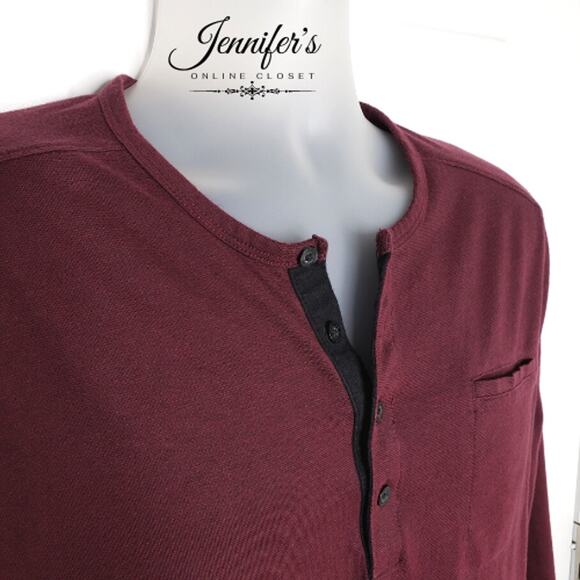 3/$25 Structure Men's Burgundy Casual Shirt Size Large - Picture 3 of 9